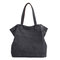 Women Casual Durable Canvas Handbag Large Capacity Shoulder Bag - Black