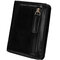 Women Genuine Leather Wallet Card Holder Portable Wallet Purse - Black