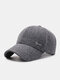Men Cotton Solid Color Herringbone Pattern Letter Label Ear Protection Windproof Warmth Adjustable Baseball Cap - Gray Without Ear Protection