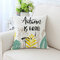 American Style Ahornblatt Muster Twill Stoff Leinen Baumwolle Kissenbezug Home Sofa Car Office - #11