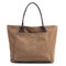 Women Canvas Large Capacity Handbag Leisure Shoulder Bag - Coffee