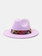 JASSY Men's Felt Fashion Outdoor Casual Sunshade Flat Brim Hat Fedora Hat Bucket Hat - #25