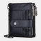 Men Genuine Leather RFID Chains Multi-slots Retro Large Capacity Foldable Card Holder Coin Wallet - Black