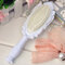 Portable Massage Hair Comb Antique Rose Anti-Static Comb Hair Salon Styling Tool Hair Care - White