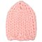 Knit Crochet Gorro Bonnet Dome Cap Chunky Triangle Stereo  Beanie Hat - Pink