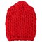 Knit Crochet Gorro Bonnet Dome Cap Chunky Triangle Stereo  Beanie Hat - Red
