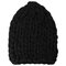 Knit Crochet Gorro Bonnet Dome Cap Chunky Triangle Stereo  Beanie Hat - Black