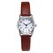 Fashion Quartz Wristwatch Small Round Dial Multichoice Leather Strap Watch Casual Jewelry for Women - Brown