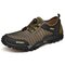 Men Mesh Breathable Non Slip Water Friendly Large Size Hiking Sneakers - Green