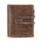 Bullcaptain RFID Antimagnetic Vintage Genuine Leather 14 Card Slots Coin Bag Wallet - Brown