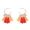 Women's Cute Earrings Colorful Tassel Big Circle Gold Coin Earrings - #5