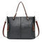 Women Vintage Faux Leather Handbag Shoulder Bags Crossbody Bags - Black