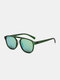 Unisex PC Full Square Frame AC Lens UV Protection Outdoor Fashion Sunglasses - Green