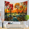 3D Watercolor Landscape Painting Tapestry Wall Hanging Home Bedroom Art Decor Tapestry Picnic Mat - #1