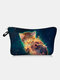 Portable Cat Starry Sky Printed Makeup Bag Travel Women Wash Storage Bag - #06