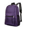 Lightweight Waterproof Nylon Travel Backpack Folding Men Women Unisex Bag - Purple