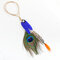 Bohemian Hair Accessories Beach Style Peacock Feather Hairwear - Blue