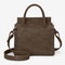 DREAME Women Solid Cosmetic Handbag Capacity Bag Multifunction Crossbody Bag - Coffee