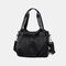 Women Large Capacity Waterproof Shoulder Bag Handbag - Black