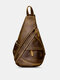 Vintage Multifunction Multi-Carry Wear-Resistant Faux Fur Multi-pockets Casual Crossbody Bag Shoulder Bag - Brown