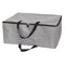 Linen Cotton Zipper Quilt Storage Bag Thickening Moistureproof Solid Tote Bag - Darkgray