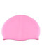 Silicone Waterproof Solid Color Swimming Cap For Adult - Pink