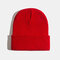 Unisex Solid Color Knitted Wool Hat Skull Cap Beanie Caps - Red