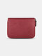 Women PU Leather Multi-card Slots Money Clips Kawaii Bag Mini Zipper Wallet Purse - Red