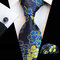 Men Polyester Silk Precision Textile Business Wedding Party Tie Pocket Towel Cufflinks Suit  - #2
