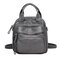 Women PU Soft Multi-function Bags Leisure Handbags Large Capacity Backpack - Grey