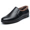 Warm Plush Lining Slip On Casual Flat Shoes For Men - Black