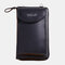 حقيبة نسائية بطاقة فتحات 6.3 بوصة هاتف حقيبة كروس صلبة - أسود