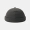 Skull Caps Female Fashion Letters Embroidered Brimless Hats - Black