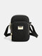 Women Fashion Nylon Waterproof Phone Bag Crossbody Bag - Black