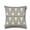 Cojín de almohada de lino con puntos de onda geométrica negra, geometría cruzada en blanco y negro sin núcleo Coche, funda de almohada para decoración del hogar - #6