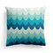 Funda de cojín a cuadros con tiras geométricas azules, funda de almohada con diseño de ondas de línea nórdica para sofá - #5