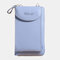 Women Card Slots 6.3 Inch Phone Bag Solid Crossbody Bag - Sky Blue