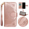 Women Vintage Solid Phone Case For Iphone 2 Card Slot Clutch Bag - Gold