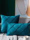 1 PC Velvet Solid Lattice Decoration In Bedroom Living Room Sofa Cushion Cover Throw Pillow Cover Pillowcase - Dark Green