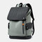 Men Large Capacity Earphone Hole Travel Laptop Bag Backpack - Gray