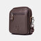 Men Genuine Leather Waterproof Multifunction Multi-Layers Crossbody Bag Shoulder Bag - Brown 1