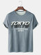 Mens 3D Tokyo Koi Ukiyoe Print Japanese Style Short Sleeve T-Shirts - Gray