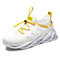 Men Fabric Mesh Comfy Breathable Slip Resistant Running Casual Sneakers - White