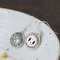Vintage 925 Sterling Silver Earring Bagua Figure Pendant Earring Women Jewelry Gift - Silver