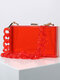 Women Chains Acrylic Transparent Handbag Box Bag Handbag - Red