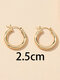 Trendy Simple Golden Circle-shaped Alloy Hoop Earrings - #01