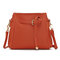 4PCS PU Leather Pure Color Crossbody Bag Clutch Wallet Card Holder - Red