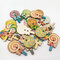 100Pcs Wooden Sewing Buttons Lollipop Multicolor Natural Wood Washable Buttons - #1