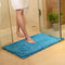31x19'' Machine Washable Fluffy Area Rugs for Bedroom Chenille Soft Mat Bathroom Anti Slip Absorbent Carpet Door Mat Shaggy Floor Rug - Lake Blue