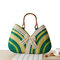 Lace Stylish Travel Cute Straw Beach Bags For Women - Green